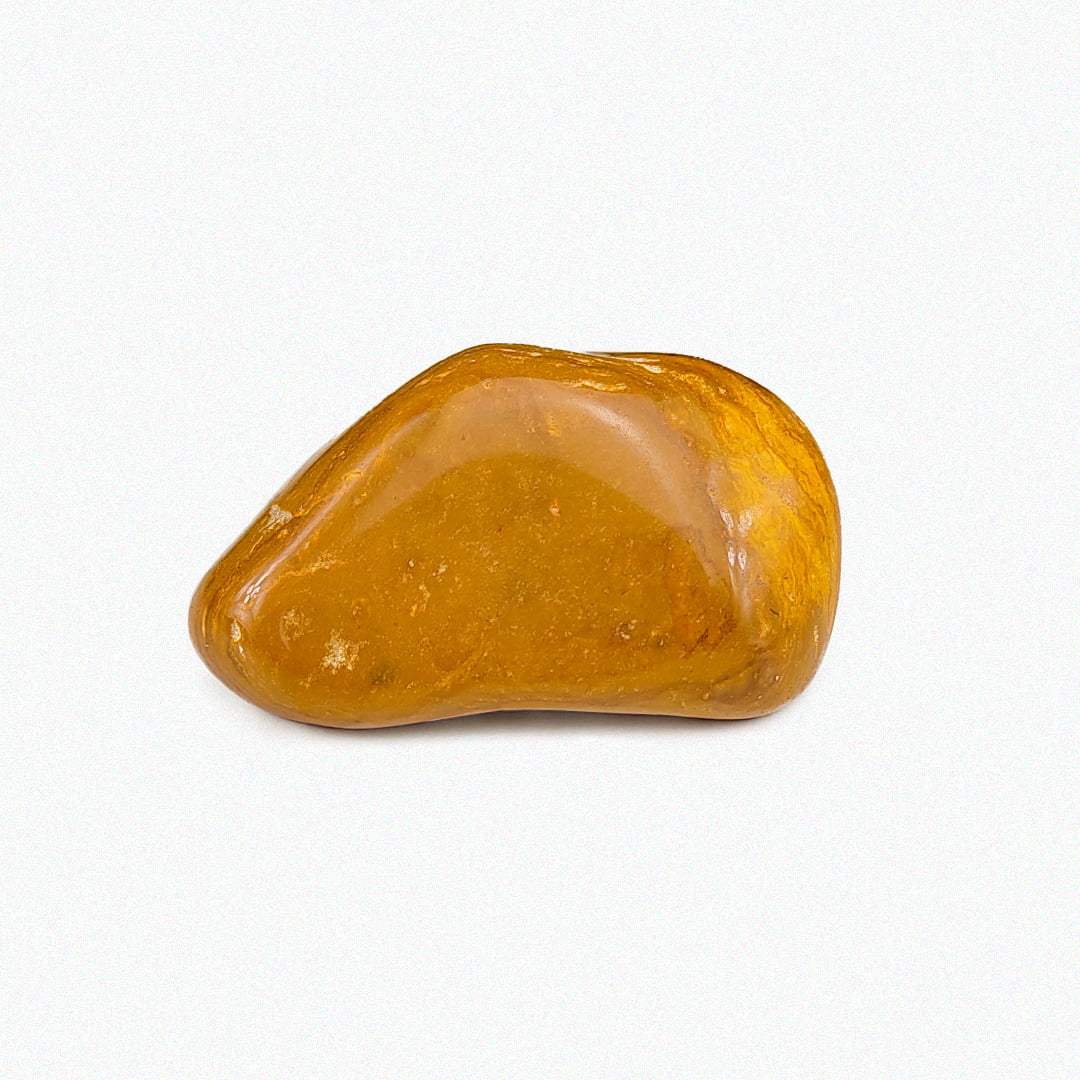 Pedra Jaspe Amarelo Rolada 2,5x3cm - Helena Cristais  
