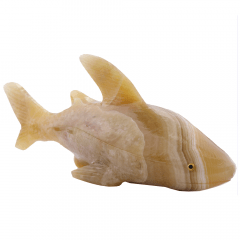 Tubarão de Pedra Calcita Mel 1,074 kg
