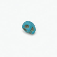 Crânio de Pedra Howlita Azul P