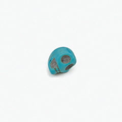 Crânio de Pedra Howlita Azul PP