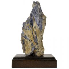 Pedra Cianita Azul Bruta na Base 10