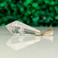 Pingente de Pedra Quartzo Cristal Ponta - Helena Cristais  