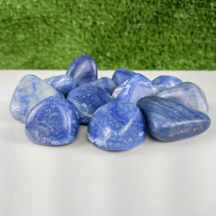 Pedra Quartzo Azul Rolada 3 A 4 CM