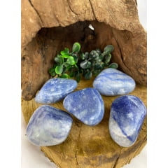 Pedra Quartzo Azul Rolada - Helena Cristais  