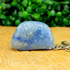 Chaveiro de Pedra Quartzo Azul