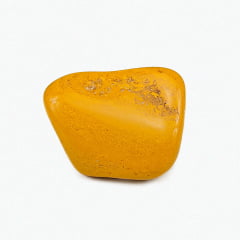 Pedra Jaspe Amarelo Rolada 2,5x3cm - Helena Cristais  